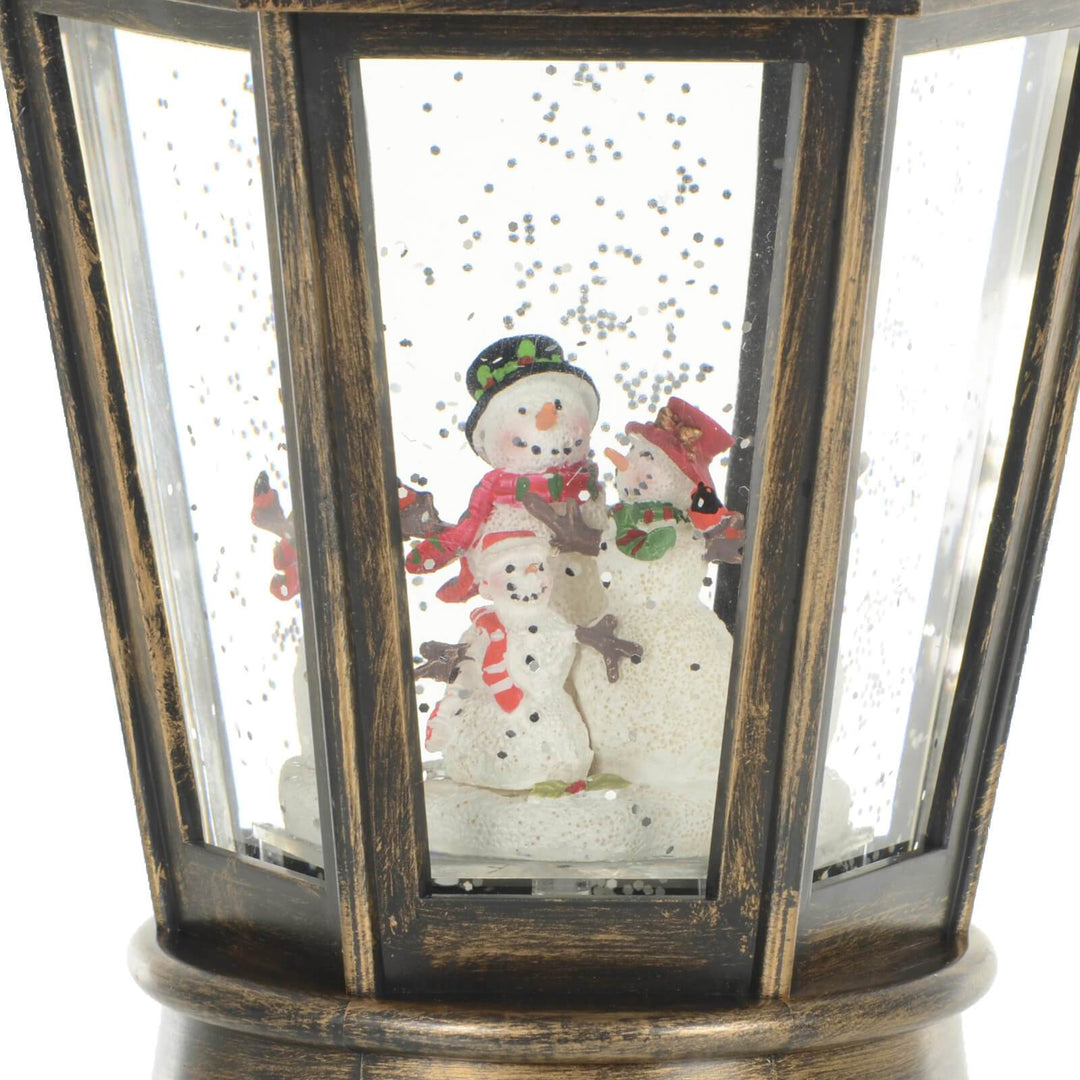 LED Light Up Glitter Water Filled Lantern Decoration