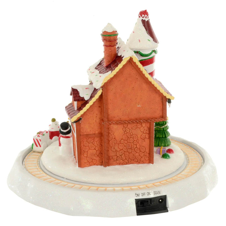 Christmas Candy Shop Scene Light Up Music Moving Train 27cm