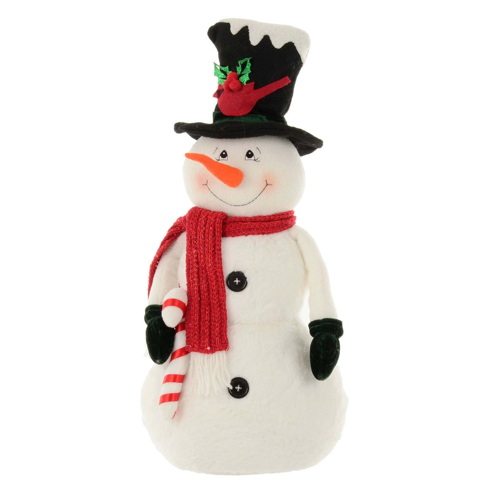 Fabric Snowman Christmas Decoration Candy Cane Top Hat 55cm