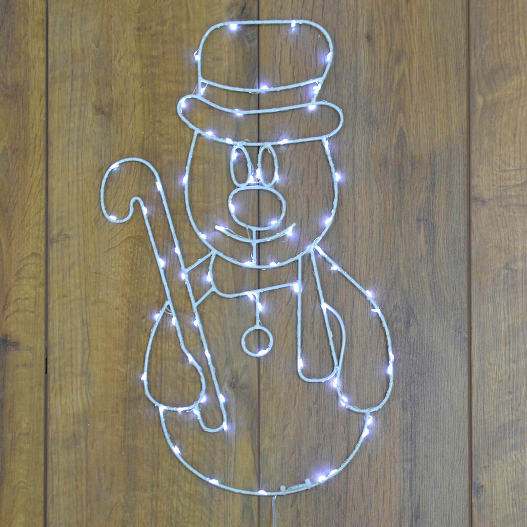 Light Up Snowman Christmas Decoration Wall Hanging 45cm