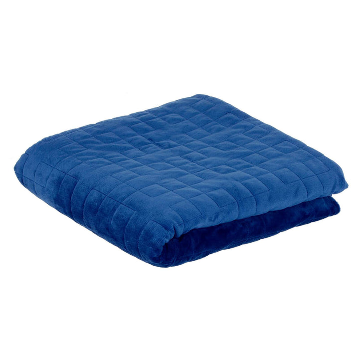 Velvet Quilted Cover For Weighted Blanket Plush Fabric Grey Navy Navy / 130 x 150cm