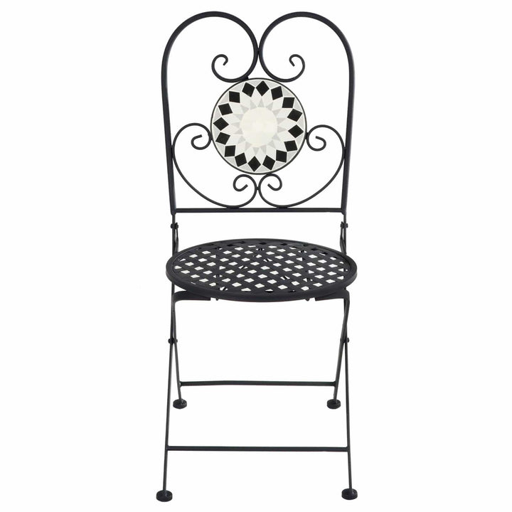 Azuma Garden Bistro Set Table Chairs Mosaic Tile Greek Design