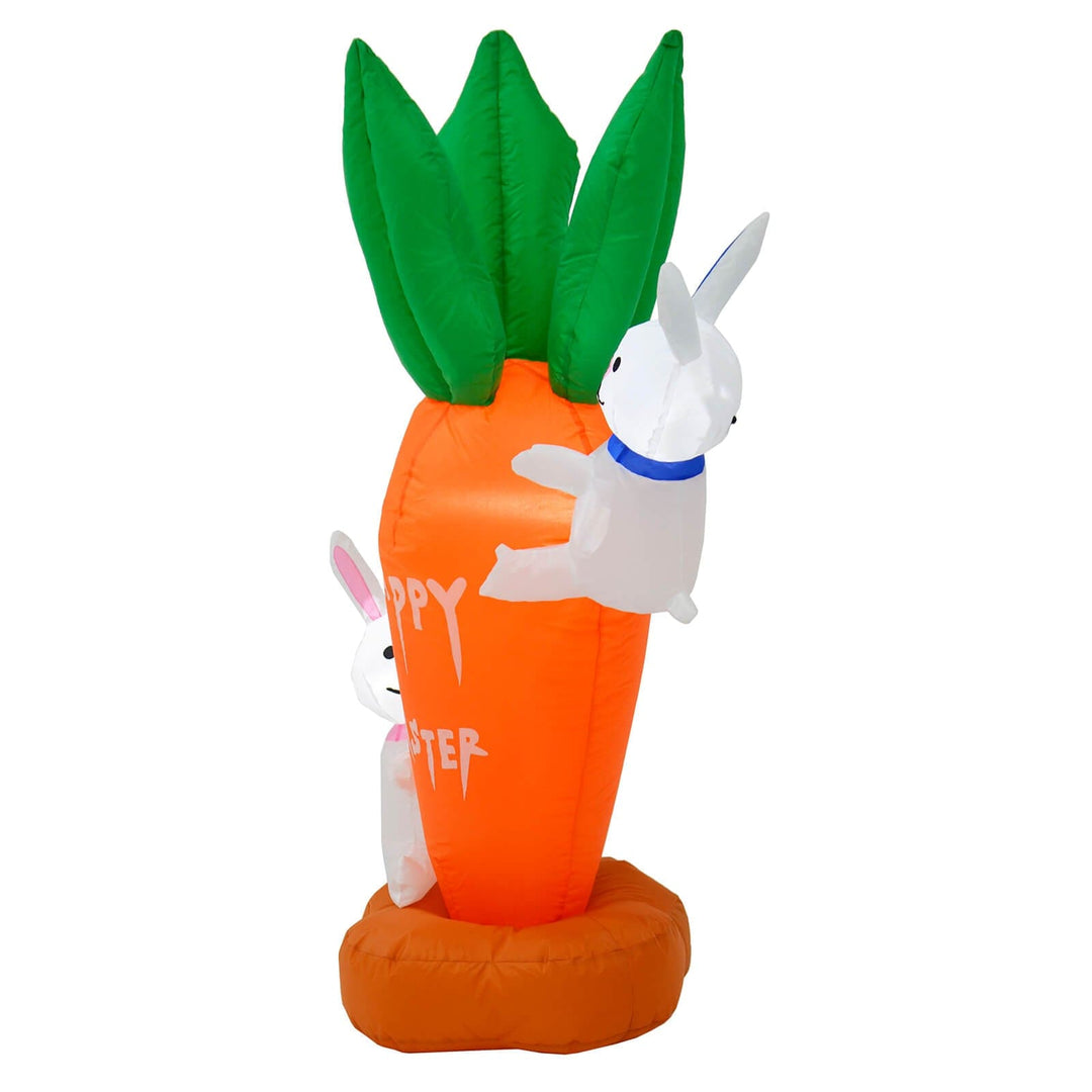 4ft Easter Carrot Bunnies Light Up Inflatable Party Decoration