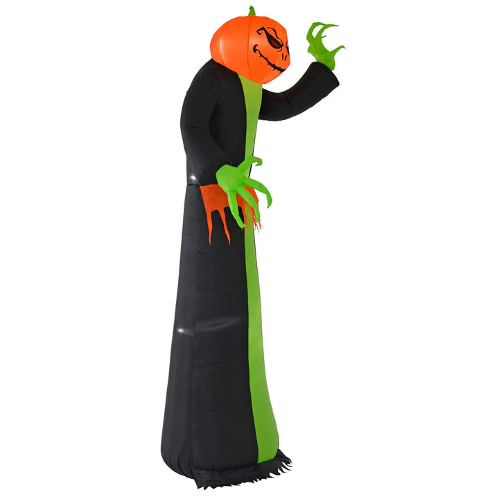 12ft LED Inflatable Pumpkin Monster Green Halloween Decoration