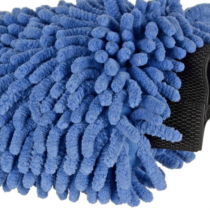 Micro-Pro Noodle Wash Mitt Microfibre Car Cleaning Glove Blue