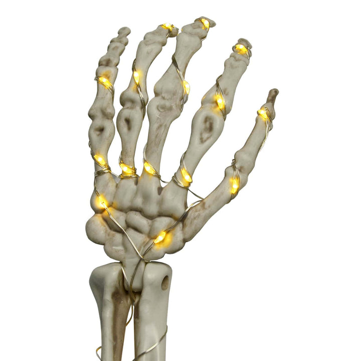 Set Of 2 LED Skeleton Arm Garden Stakes Halloween Decoration 46cm