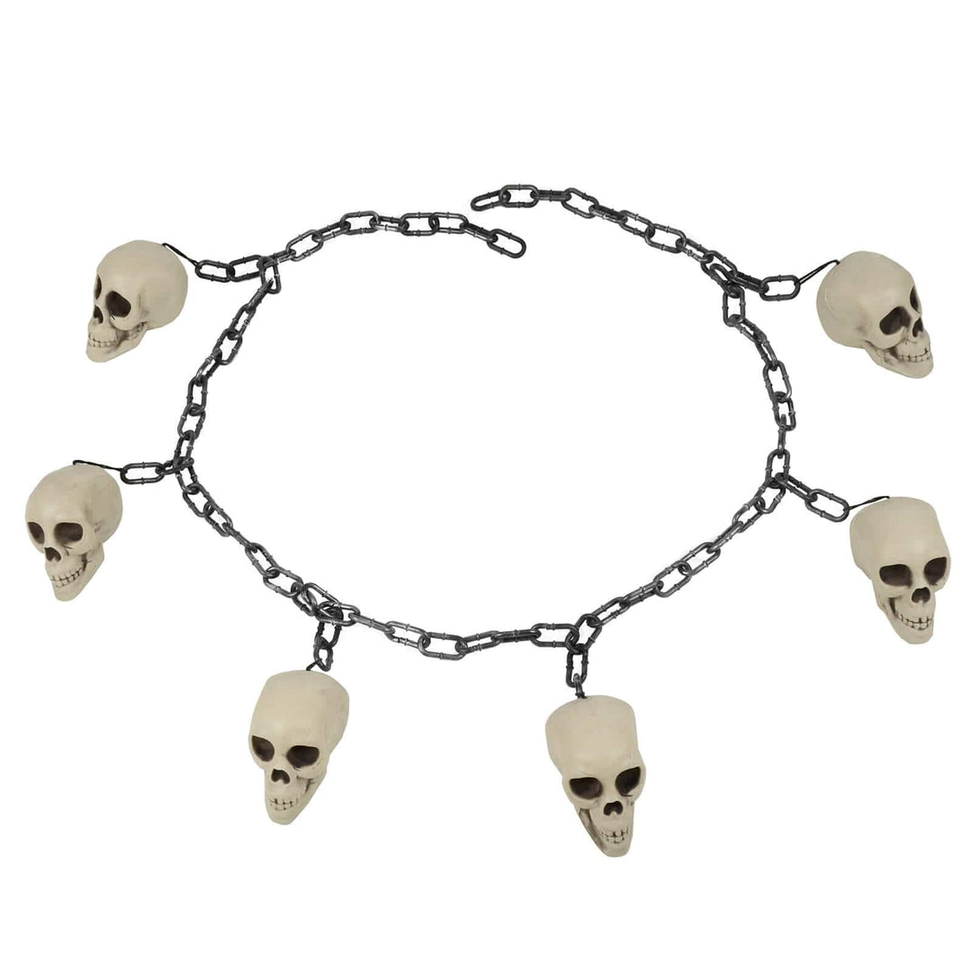 2m Halloween Garland 6 Skulls On Chain Party Decoration