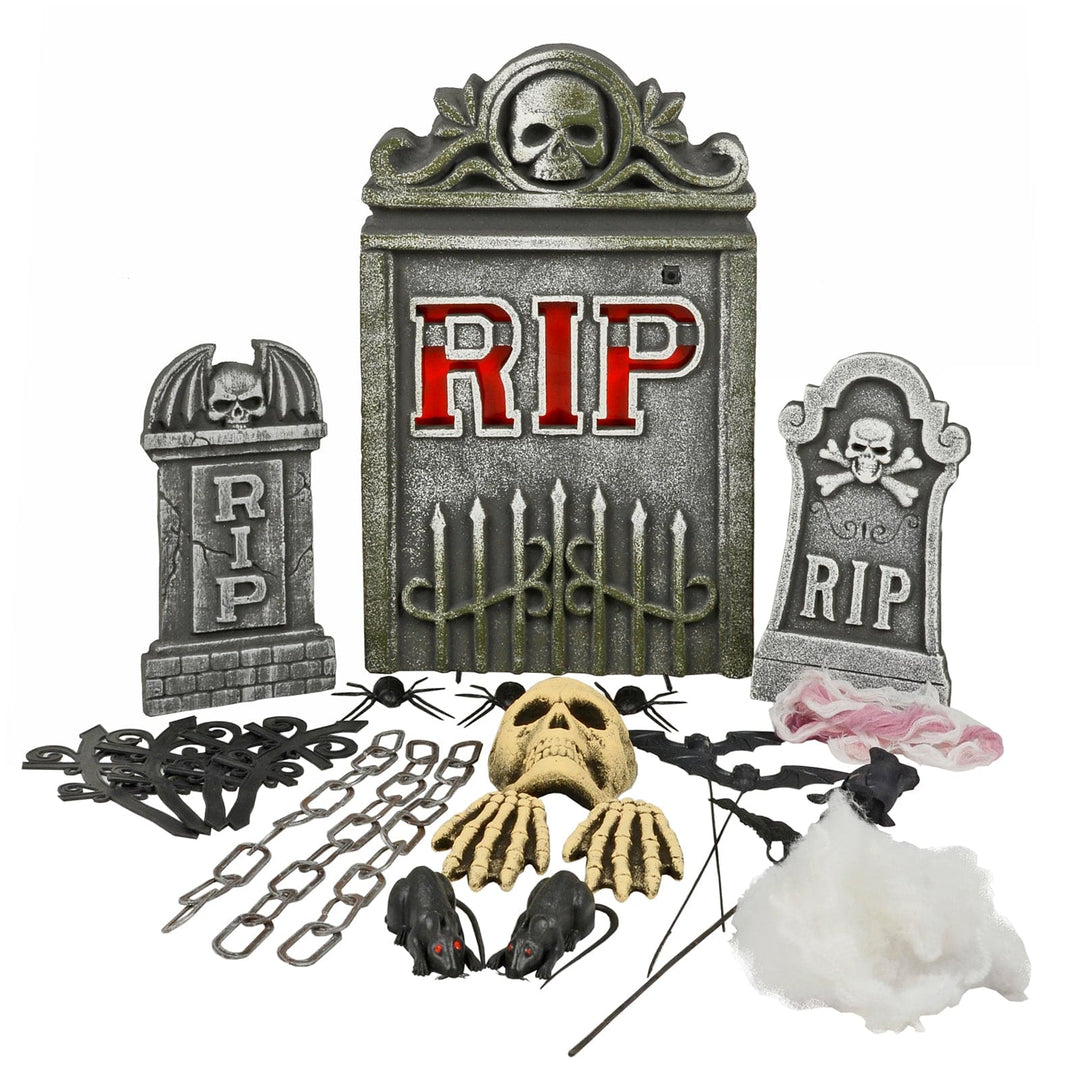 23pc Tombstone Set Halloween Party Graveyard Decorations