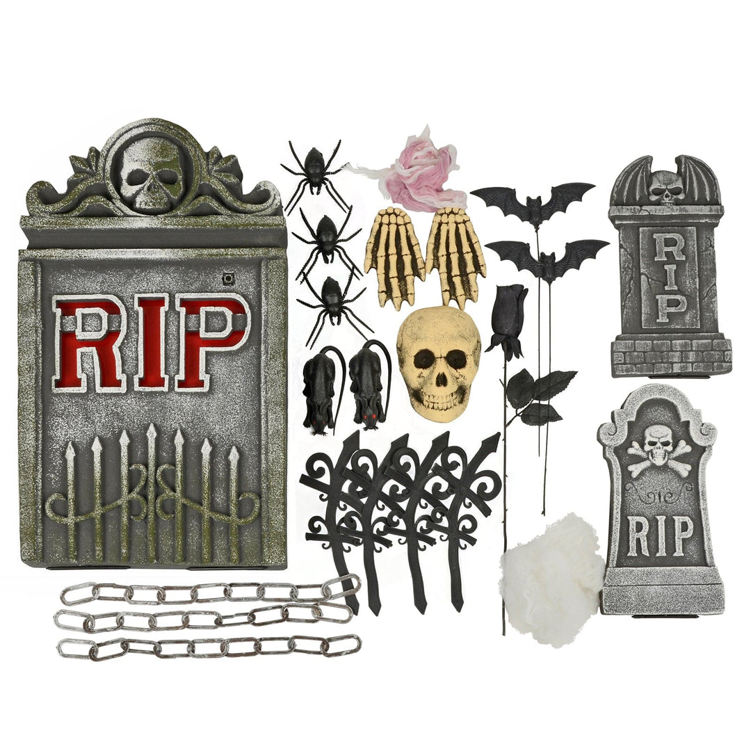 23pc Tombstone Set Halloween Party Graveyard Decorations