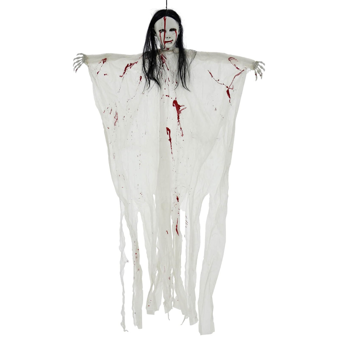 Life Size Hanging Vampiress White Shroud Halloween Decoration