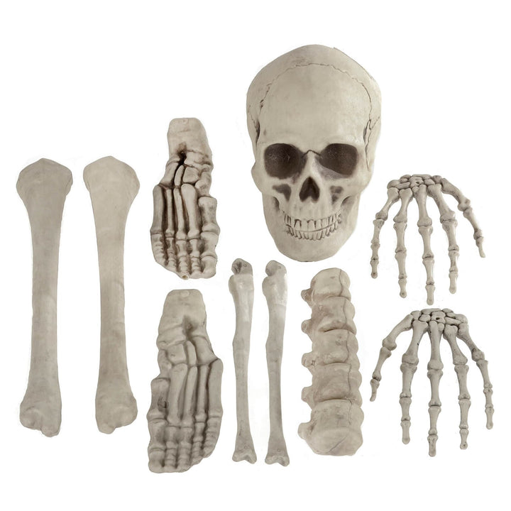 10pc Skeleton Bones Set Graveyard Tomb Props Party Decoration