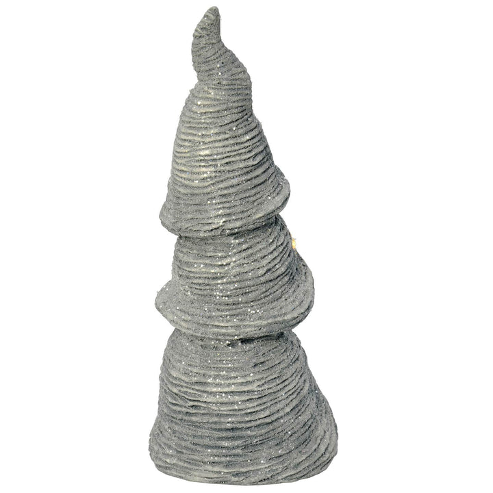 Gonk Stack Light Up Stars Christmas Decoration Grey White 60cm