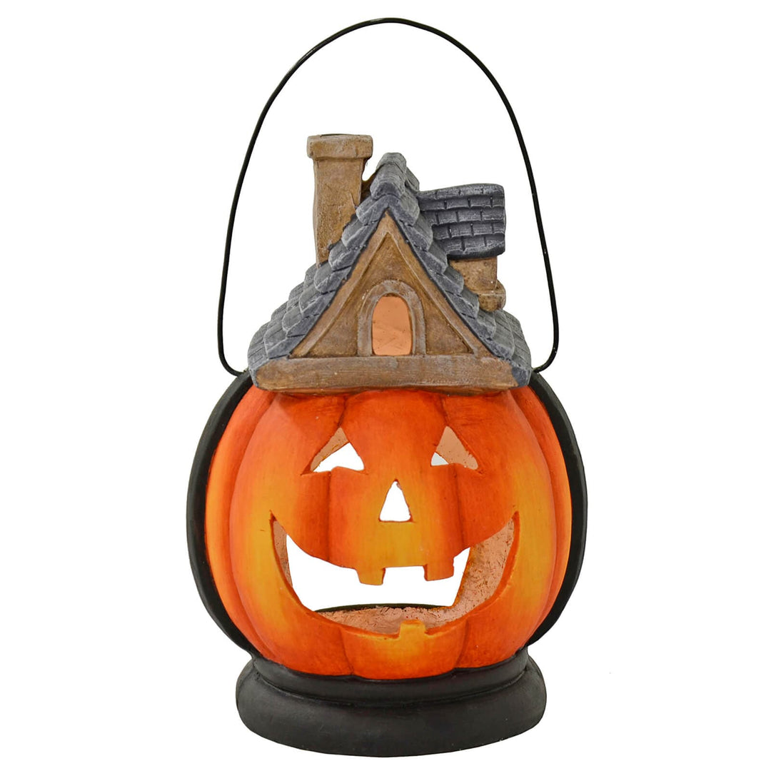 Pumpkin House Lantern Candle Holder Halloween Decoration 38cm