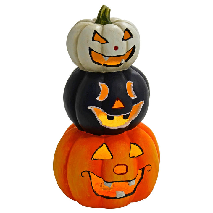 LED Pumpkin Lantern Stack Trio Halloween Decoration 60cm