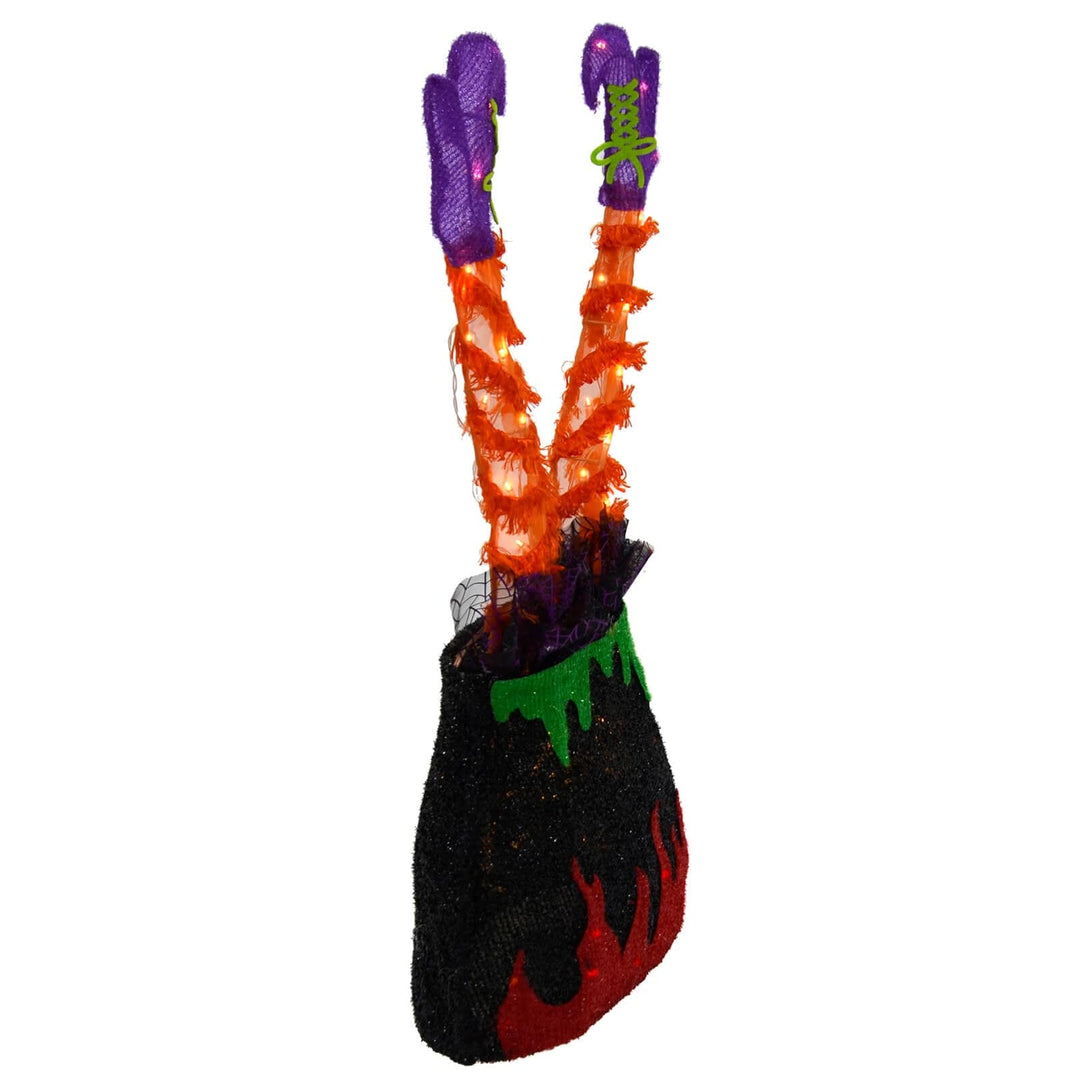 Light Up Witch Legs in Cauldron Halloween Decoration 72cm