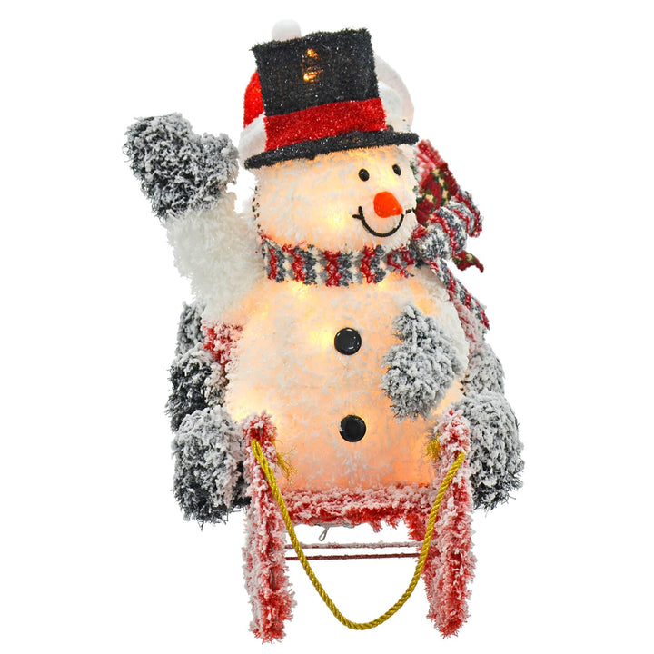 Large Light Up Snowmen on Sledge Christmas Decoration 72cm