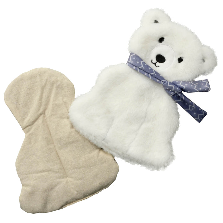 Polar Bear Heat Pack Microwave Bedtime Fleece Cover 25cm