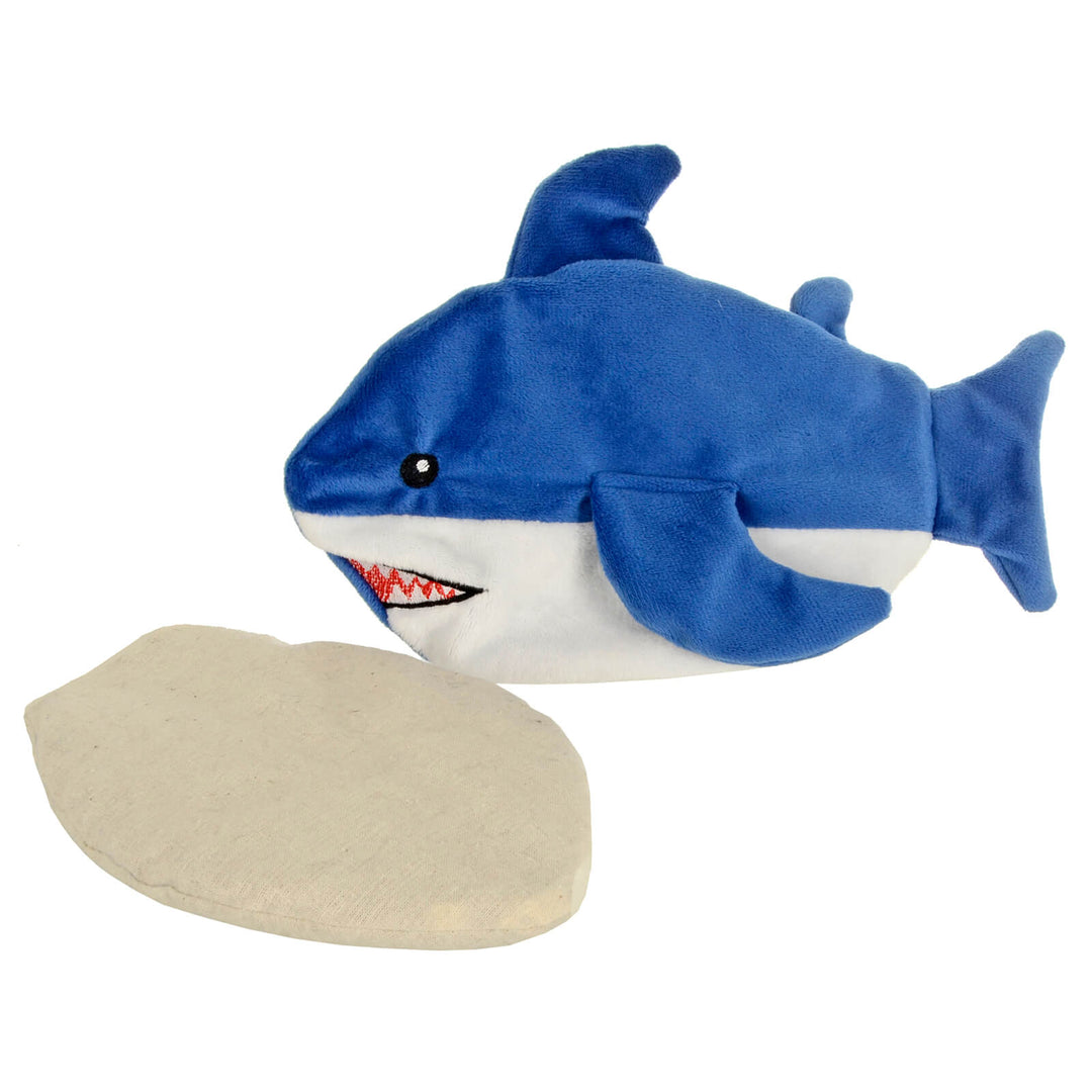 Shark Heat Pack Microwave Bedtime Blue Fleece Cover 26cm