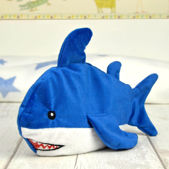 Shark Heat Pack Microwave Bedtime Blue Fleece Cover 26cm