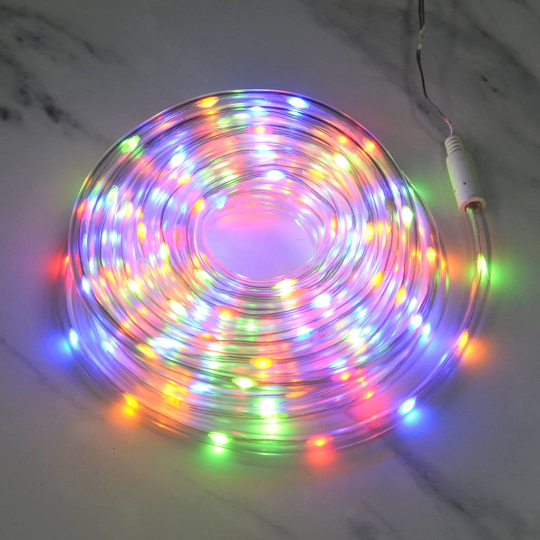 Dual Colour LED Rope Light Indoor Outdoor Multi Function 10m Multicolour