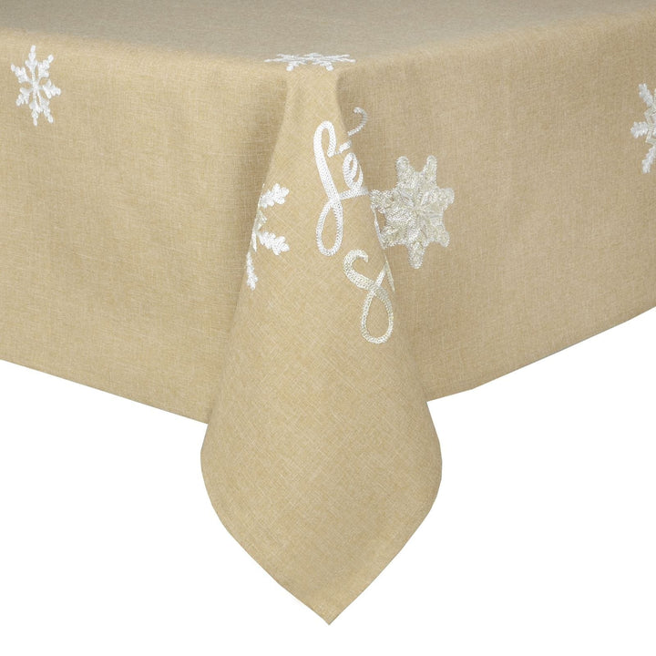 Let It Snow Fabric Tablecloths / Napkins Xmas Decoration