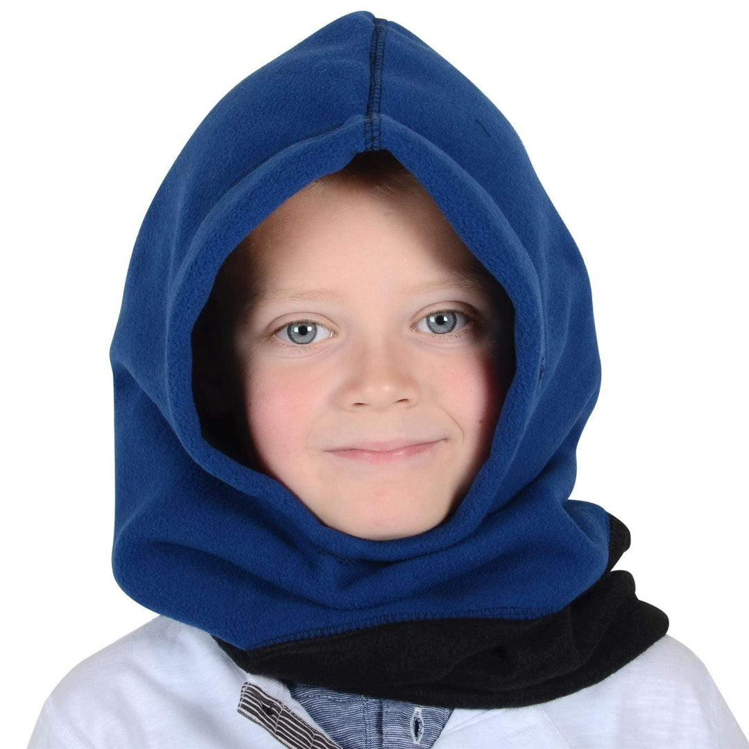 Childrens Winter Polar Fleece Hood Balaclava Neck Warmer Blue