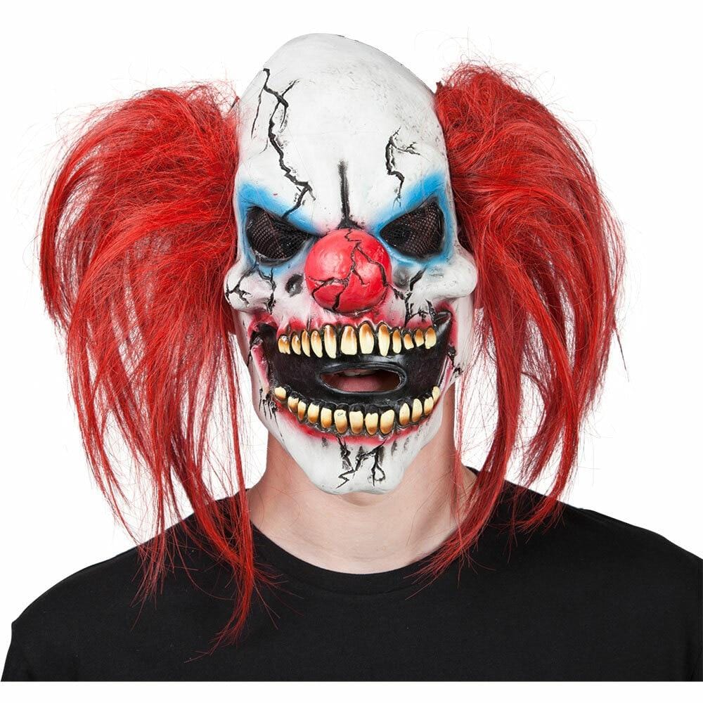 Freaky Clown Mask Adults Halloween Fancy Dress Circus Horror